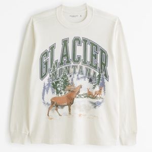 Abercrombie & Fitch soft AF Glacier Montana long sleeve tee